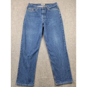 Vintage Eddie Bauer Jeans Mens 34x30 Blue Straight Leg 100% Cotton